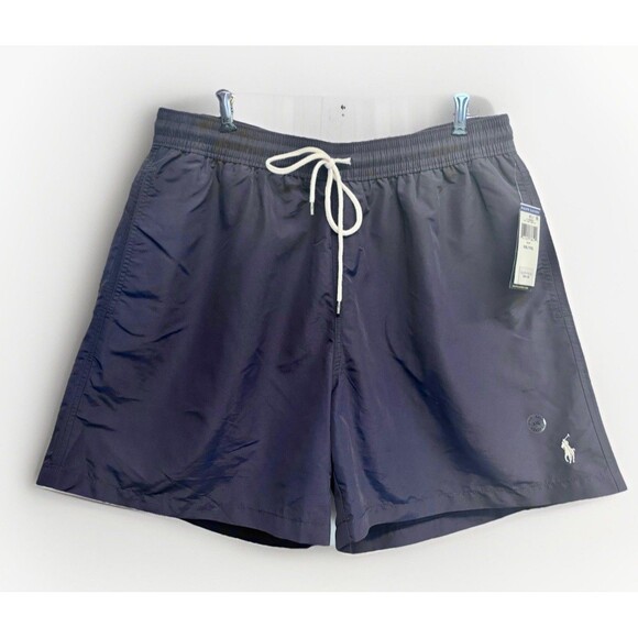POLO RALPH LAUREN Mens Classic Fit Traveler 5.75” Inseam Swim Trunks Navy XXL - Picture 1 of 11